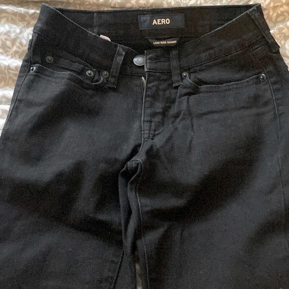 Aero low rise black skinny jeans - Picture 1 of 5